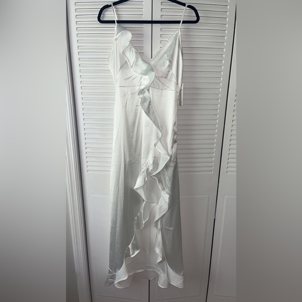 White ruffle dress